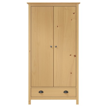 Garde-robe à 2 portes Hill 89x50x170 cm Bois de pin solide 2