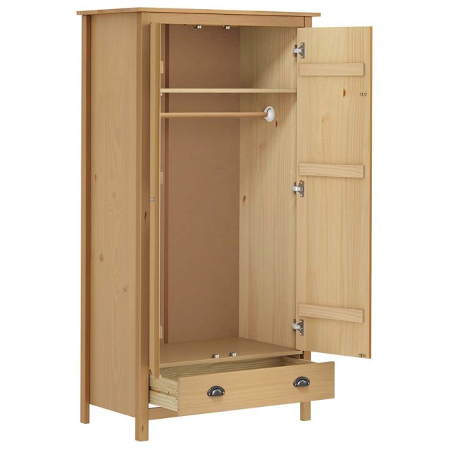 Garde-robe à 2 portes Hill 89x50x170 cm Bois de pin solide