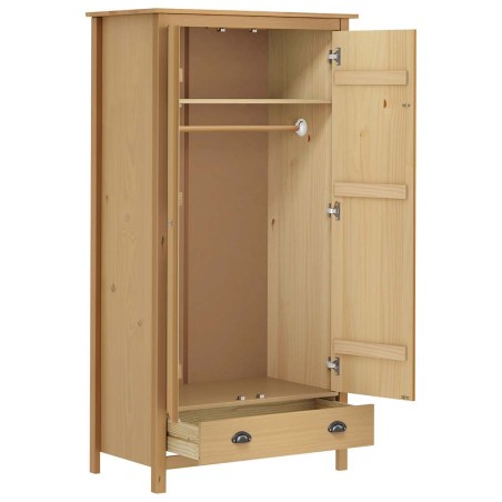 Garde-robe à 2 portes Hill 89x50x170 cm Bois de pin solide