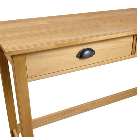 Table console Hill Range avec 2 tiroirs 110x45x74 cm Pin solide
