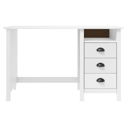 Bureau Hill avec 3 tiroirs 120x50x74 cm Bois pin massif 2