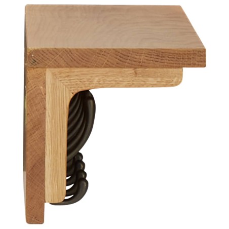 Porte-manteau 60x16x16 cm Bois de chêne massif