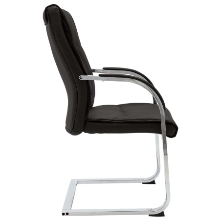 Chaise de bureau cantilever Noir Similicuir