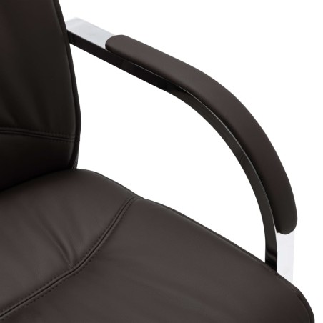 Chaise de bureau cantilever Noir Similicuir