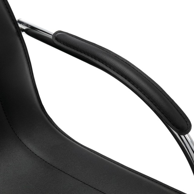 Chaise de bureau cantilever Noir Similicuir