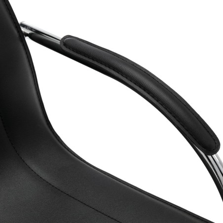 Chaise de bureau cantilever Noir Similicuir