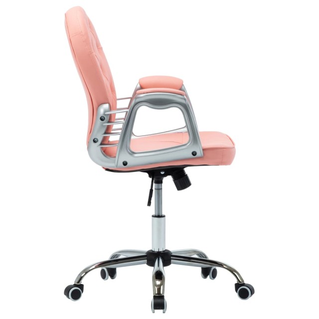 Chaise de bureau pivotante Rose Similicuir