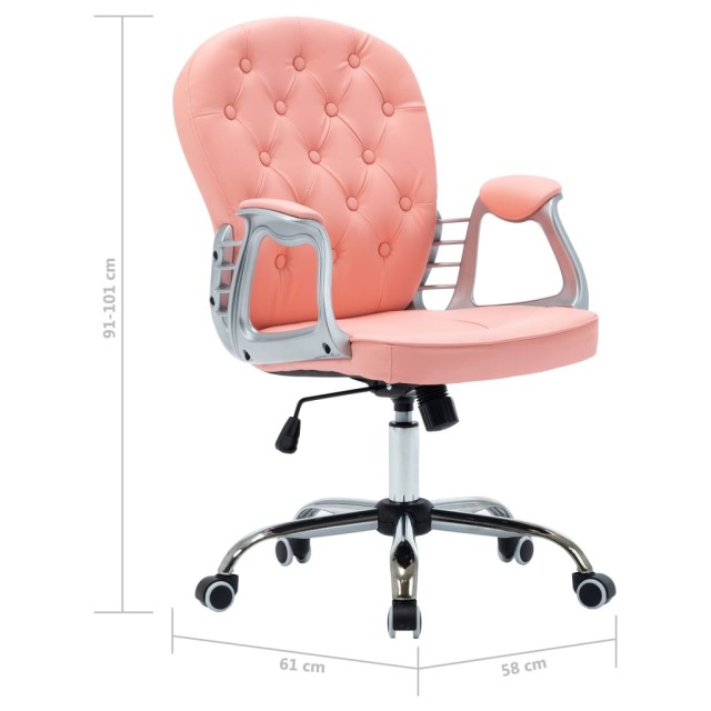 Chaise de bureau pivotante Rose Similicuir