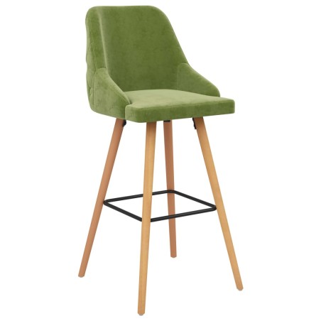 Tabourets de bar lot de 2 vert clair velours