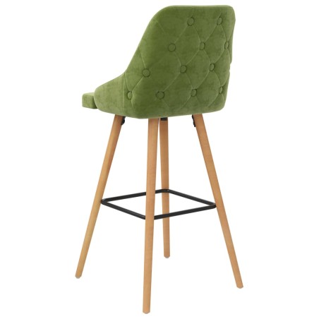 Tabourets de bar lot de 2 vert clair velours