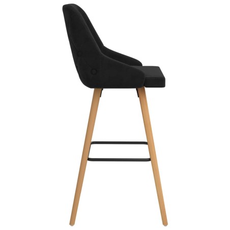 Tabourets de bar lot de 2 noir velours