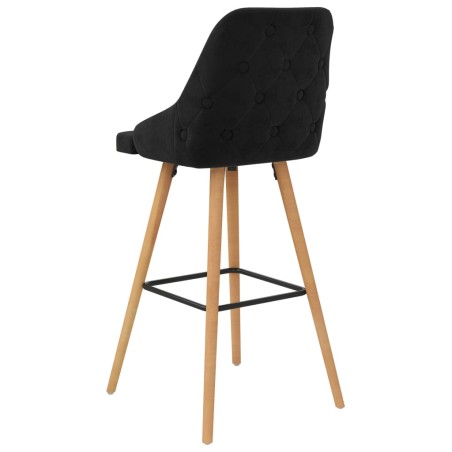 Tabourets de bar lot de 2 noir velours