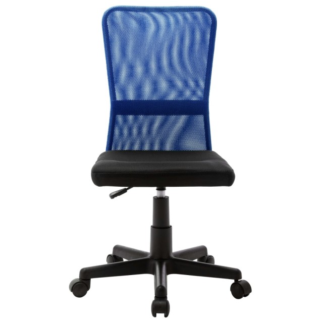 Chaise de bureau Noir et bleu 44x52x100 cm Tissu en maille