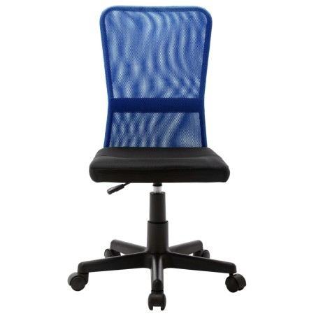 Chaise de bureau Noir et bleu 44x52x100 cm Tissu en maille