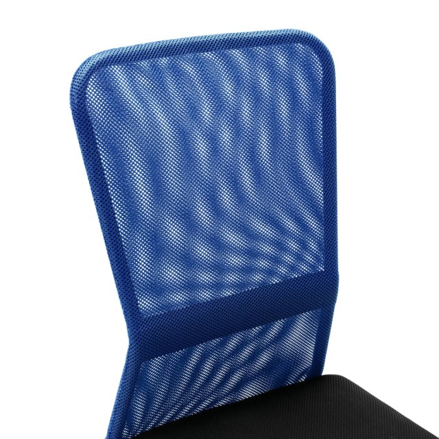 Chaise de bureau Noir et bleu 44x52x100 cm Tissu en maille