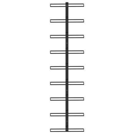 Casier à bouteilles mural pour 9 bouteilles Noir Fer 2