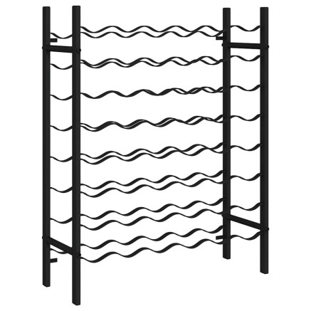 Casier à bouteilles pour 48 bouteilles Noir Métal 2