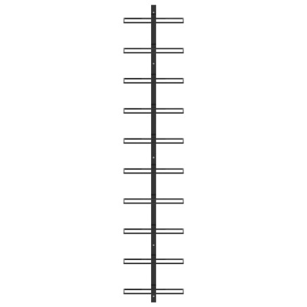 Casier à bouteilles mural pour 10 bouteilles Noir Métal 2