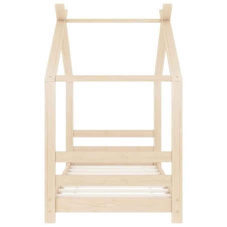 Cadre de lit d'enfant Bois de pin massif 70x140 cm