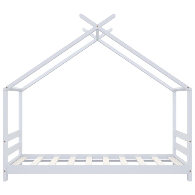 Cadre de lit d'enfant Blanc Bois de pin massif 80x160 cm