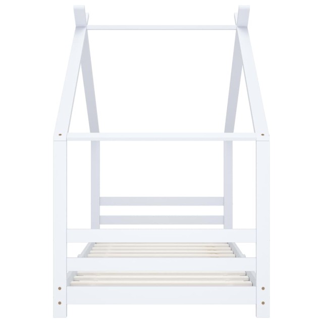 Cadre de lit d'enfant Blanc Bois de pin massif 90x200 cm