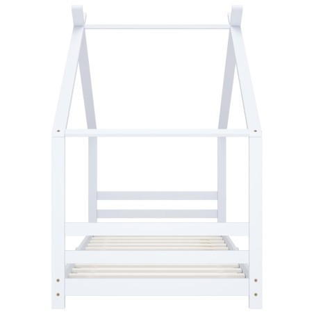 Cadre de lit d'enfant Blanc Bois de pin massif 90x200 cm