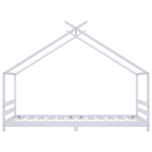 Cadre de lit d'enfant Blanc Bois de pin massif 90x200 cm