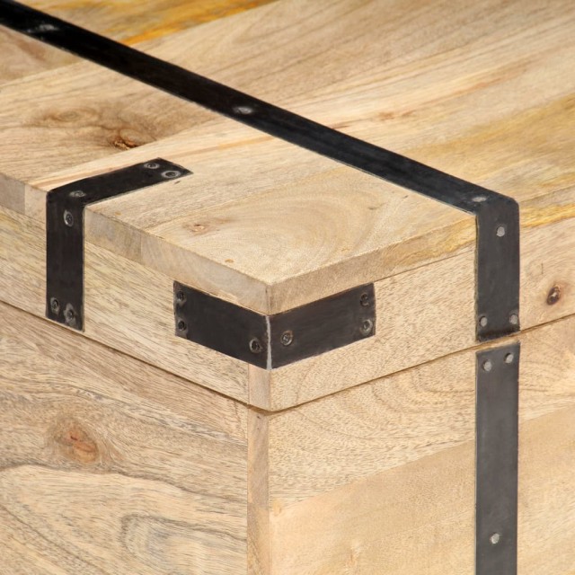 Coffre 90x40x40 cm Bois solide de manguier