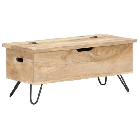 Coffre 90x40x45 cm Bois solide de manguier