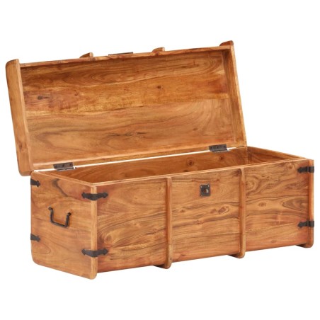 Coffre de rangement 90x40x40 cm Bois d'acacia solide