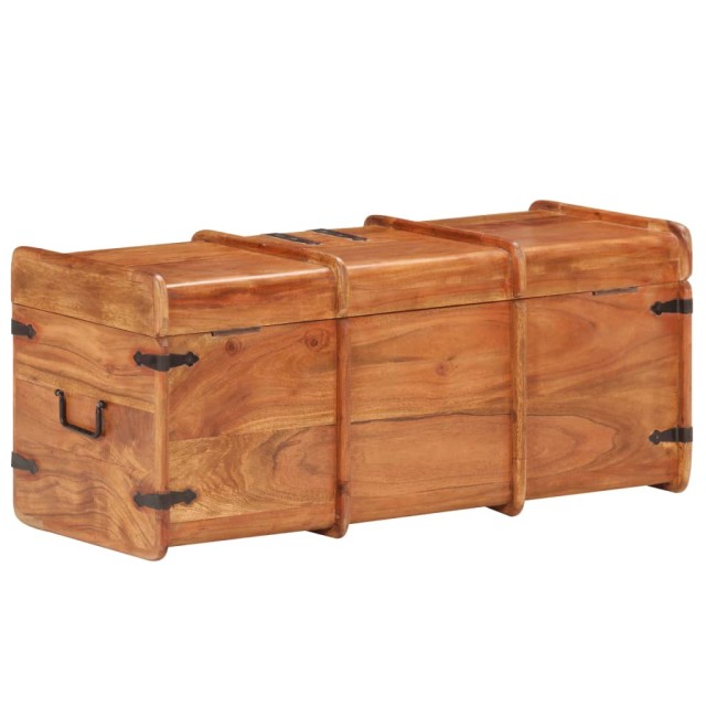 Coffre de rangement 90x40x40 cm Bois d'acacia solide