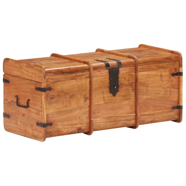 Coffre de rangement 90x40x40 cm Bois d'acacia solide