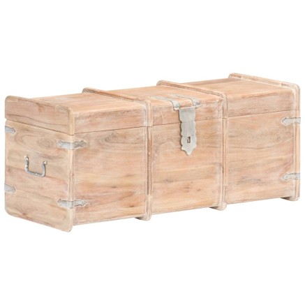 Coffre de rangement 90x40x40 cm bois d'acacia solide
