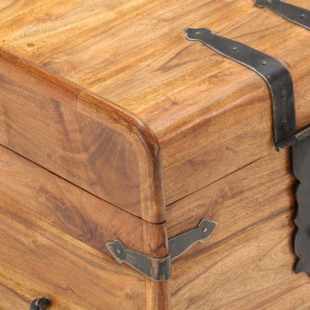 Coffre 40x40x40 cm Bois d'acacia solide