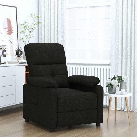Fauteuil inclinable Noir Tissu