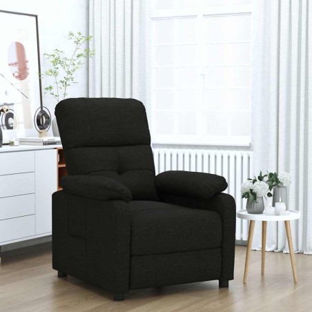 Fauteuil inclinable Noir Tissu