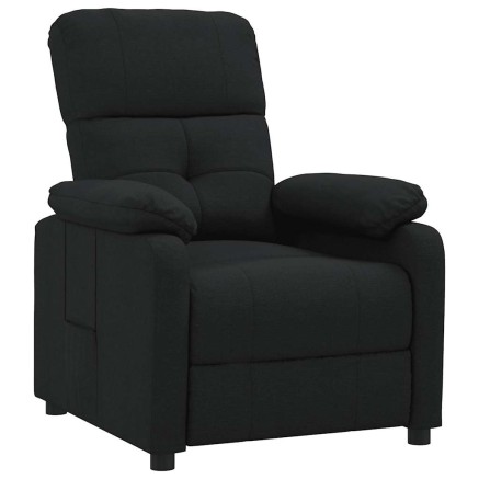 Fauteuil inclinable Noir Tissu 2