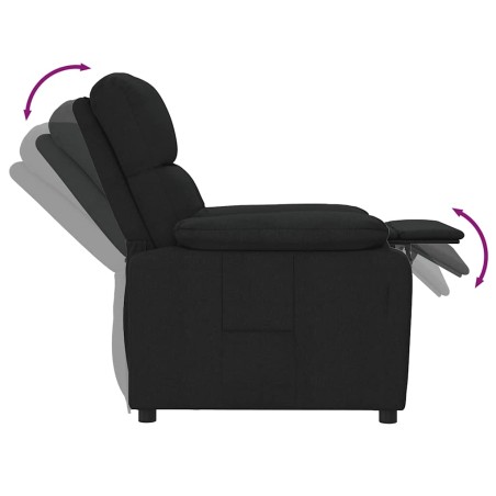 Fauteuil inclinable Noir Tissu