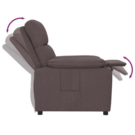 Fauteuil inclinable Marron foncé Tissu