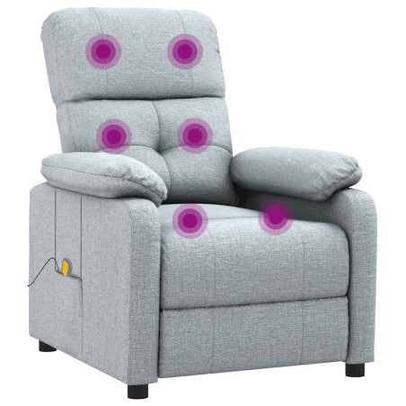 Fauteuil de massage Gris clair Tissu