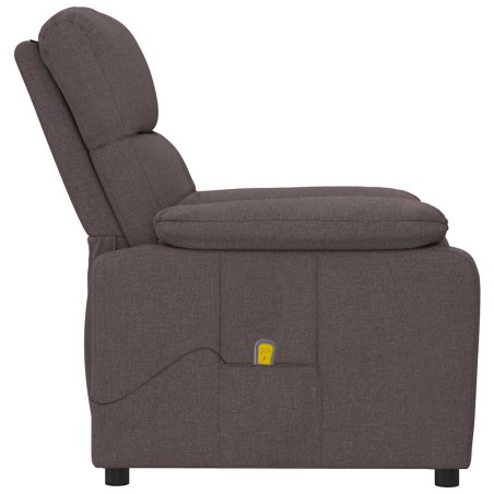 Fauteuil de massage Marron foncé Tissu