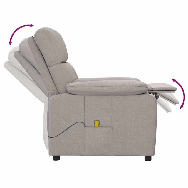 Fauteuil de massage Taupe Tissu