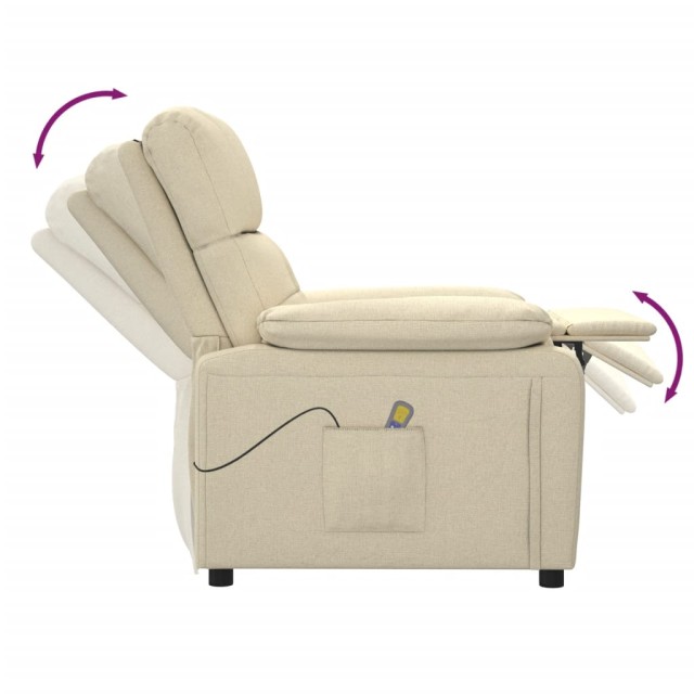 Fauteuil de massage Crème Tissu