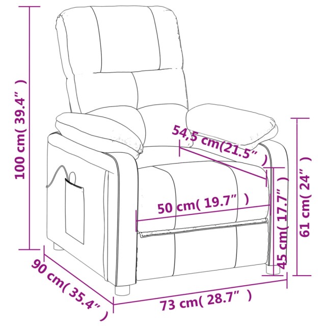 Fauteuil de massage Crème Tissu
