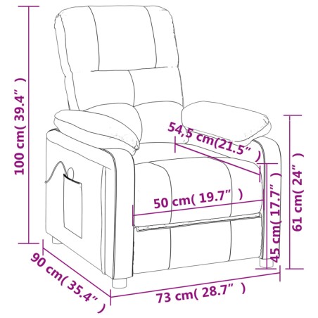 Fauteuil de massage Crème Tissu