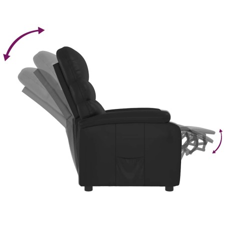 Fauteuil inclinable Noir Similicuir