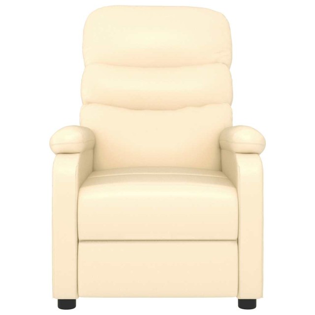 Fauteuil inclinable Crème Similicuir
