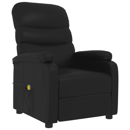 Fauteuil de massage Noir Similicuir 2