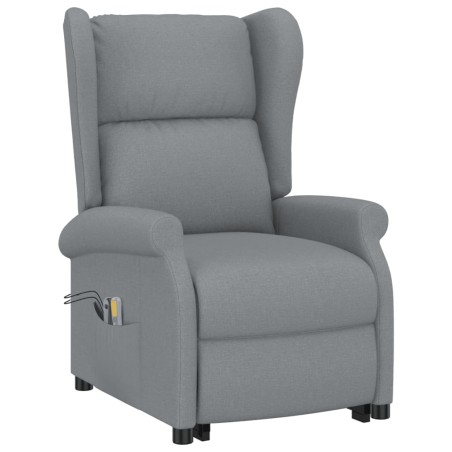 Fauteuil de massage inclinable Gris clair Tissu