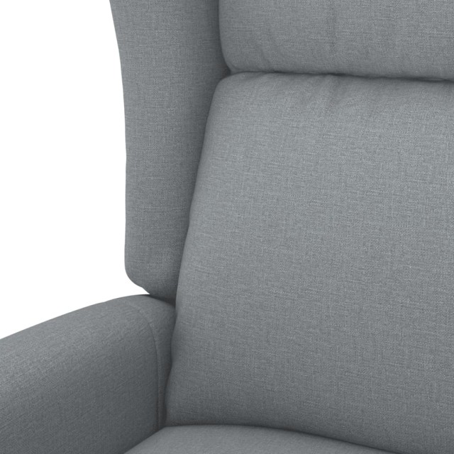 Fauteuil de massage inclinable Gris clair Tissu